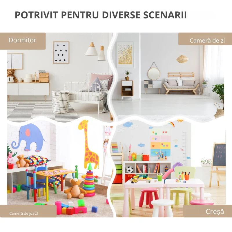 HOMCOM Raft pentru copii cu sertar, bibliotecă cu rafturi, 60 x 29,9 x 90 cm, Gri
