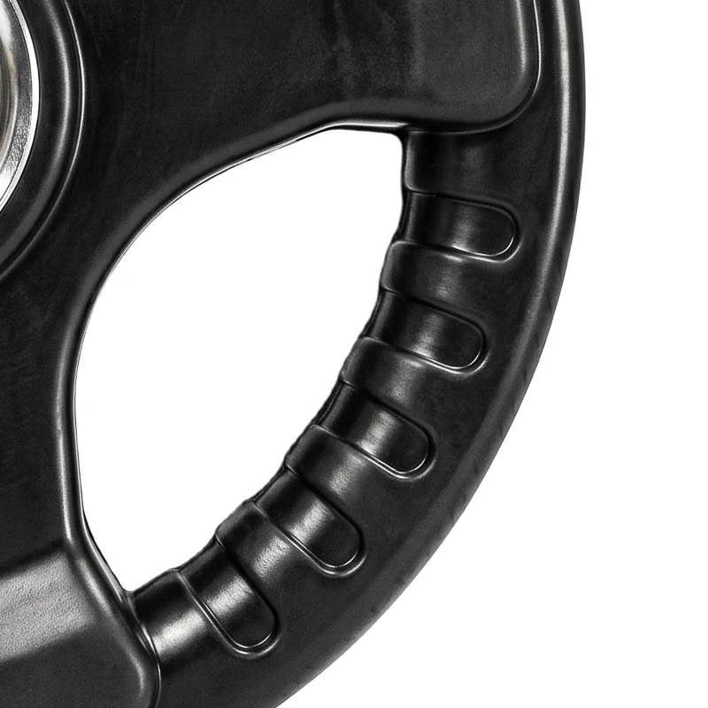 SPORTNOW Halterschijf, 2-delige set, 5 kg per schijf, drie handgrepen, vloerbeschermende rubberen coating, Metaal