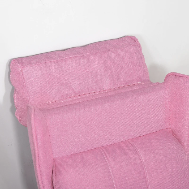 HOMCOM Kindersofa Kindercouch Kindersessel Sessel Liegesofa reglabil cu suport pentru picioare pentru copii între 3-5 ani băieți și fete Roz 58 x 53 x 70 cm