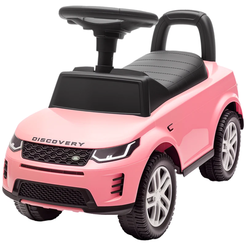 AIYAPLAY Carro Andador para Crianças  com Licença de Land Rover com Armazenamento Buzina Sons de Motor 65,5x28x42 cm Rosa