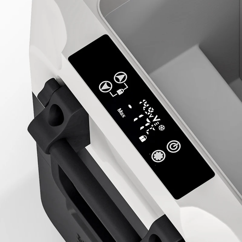 Outsunny Compressor-koelbox 50L -20℃-20℃ elektrische koelbox met dual-zone temperatuurregeling, APP, LED, batterijbeveiliging en opvouwbare handgreep