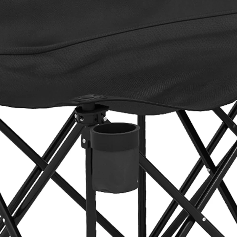 Outsunny® campingbank inklapbare bank 6-zits met draagtas tuinbank klapbank camping draagtas, Oxford + metaal, zwart / blauw, 279x48x80cm