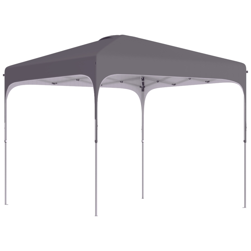 Outsunny 3 x 3 (M) Pop Up Gazebo - UPF 50+ Foldable Canopy Tent with Carry Bag on Wheels and 4 Leg Weight Bags, Height Adjustable, for Outdoor Garden Patio Party, Dark Grey