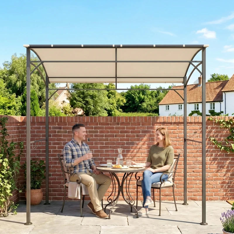 Outsunny grill paviljoen BBQ paviljoen grill paviljoen tuintent vlamvertragend dak