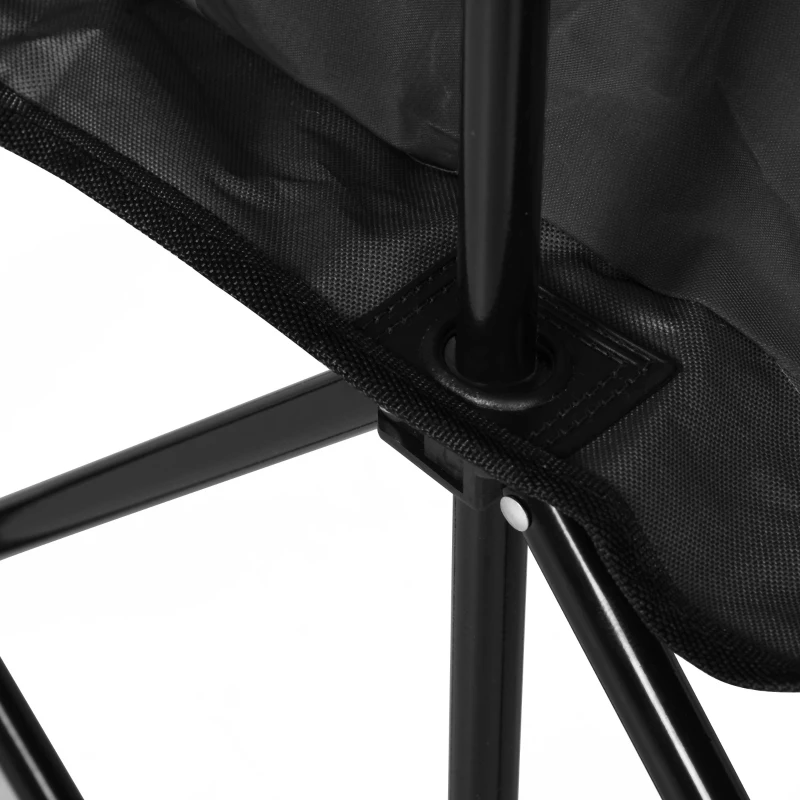 Outsunny® campingbank inklapbare bank 6-zits met draagtas tuinbank klapbank camping draagtas, Oxford + metaal, zwart / blauw, 279x48x80cm
