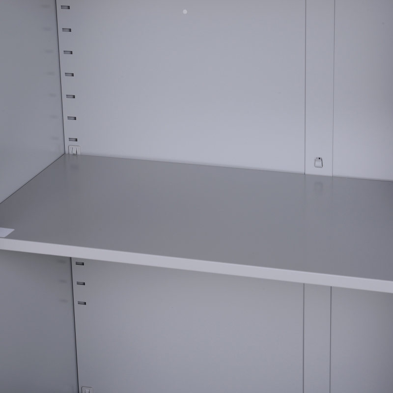 Vinsetto Aktenschrank Stahlschrank Mehrzweckschrank mit verstellbarem Regal und Schloss für Arbeitszimmer Wohnzimmer Grau