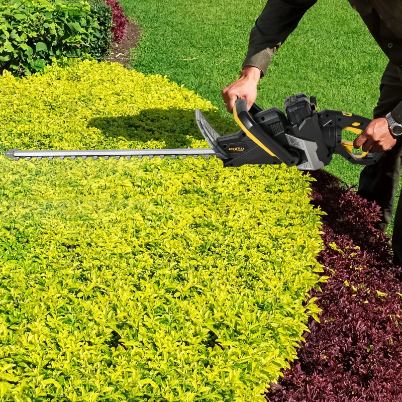 DURHAND Tagliasiepi Elettrico a Batteria con Impugnatura Ergonomica Regolabile 180° e Lama da 52cm