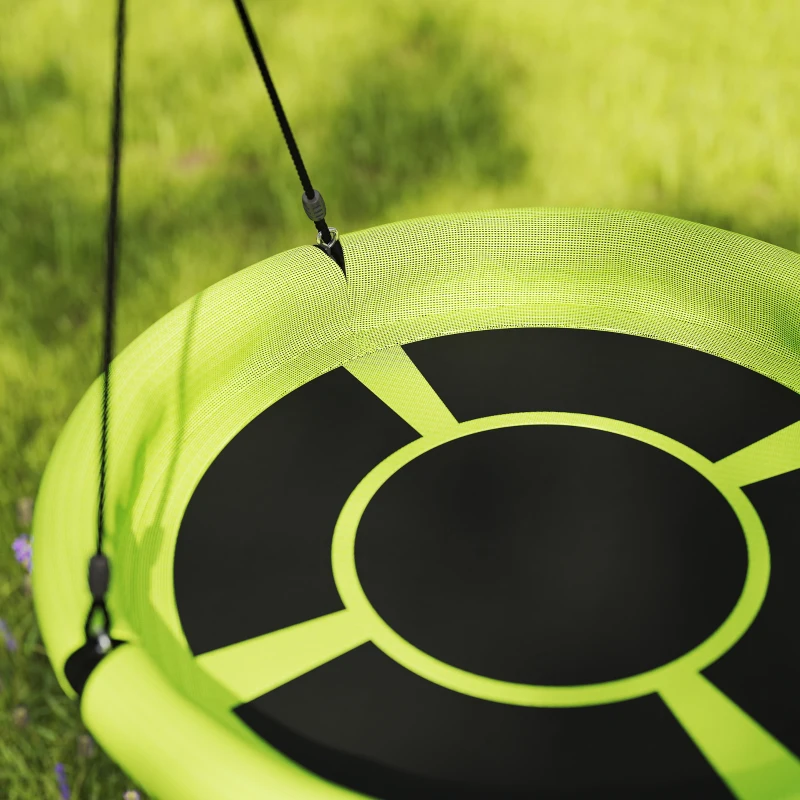 AIYAPLAY Balansoar cu nesă, Balansoar de grădină rotund, suport până la 150 kg, reglabil pe înălțime, Verde