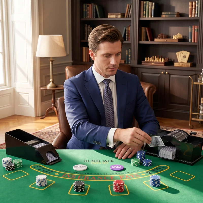 SPORTNOW Poker-Set, 500 Chips, Würfel, 2 Kartendecks, Zubehör, Koffer, für 10 Spieler