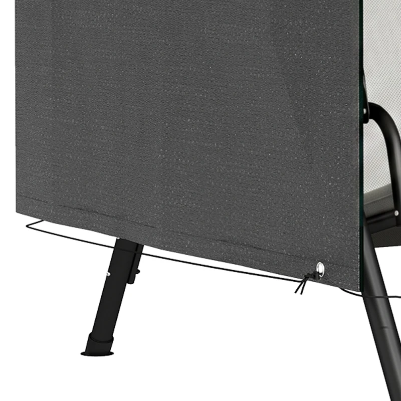 Outsunny Housse de Protection balancelle de Jardin bâche étanche dim. 2,15L x 1,55l x 1,5H m PE Noir