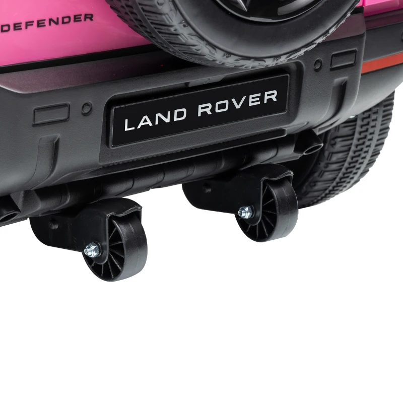 AIYAPLAY Land Rover Licensed 12V Kids Ride on Car with Remote, Suspension, Slow Start, 3 Speeds, Lights, Music, Horn, Pink