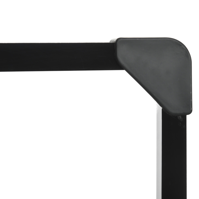 SPORTNOW Canestro Basket Esterno a Parete 113x73 cm, Cerchio Ø45 cm e Rete, Nero