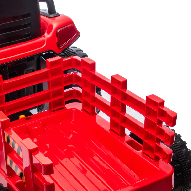 AIYAPLAY Tracteur électrique enfants avec remorque amovible, voiture électrique enfants, télécommande 2,4G, 139x58x55cm, rouge