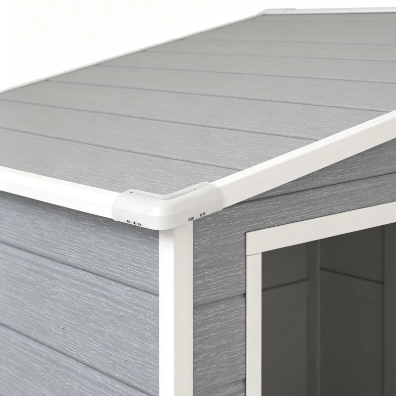 Outsunny Tuinschuur Metaal, Aluminium, Ruime Tuinschuur Met Slot, Ventilatie En Daglicht, 122x149x192/177 Cm, Grijs(m-12)
