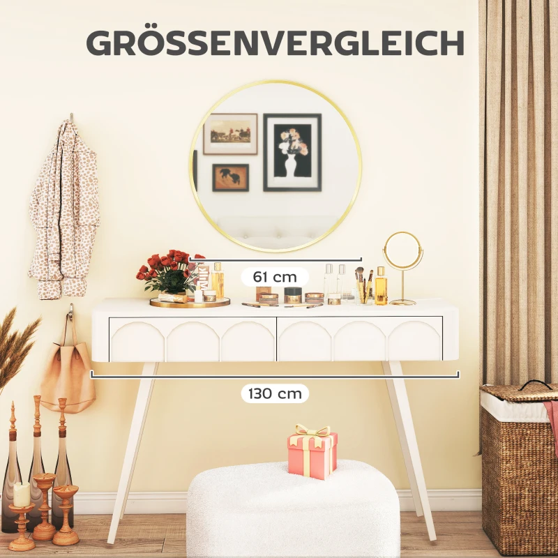 HOMCOM Wandspiegel, modern design, 61 x 61 cm, Goud