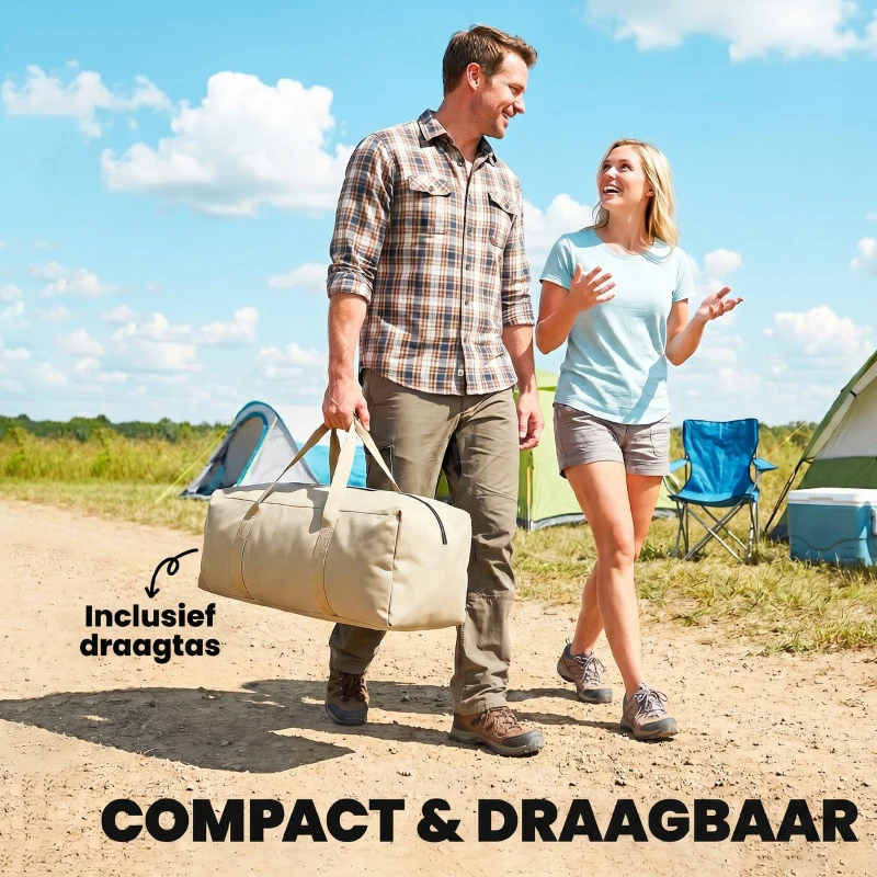 Outsunny Opblaasbare Tent 3 Personen Snelle Opzet Buitentent met Pomp Meshramen Afneembaar Dak
