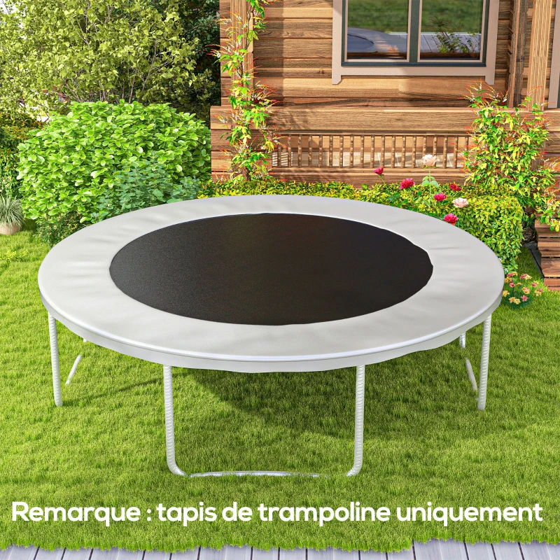 SPORTNOW Tapis de rechange pour trampoline tapis de saut de remplacement, compatible trampoline Ø 3,7 m et ressorts de 14 cm