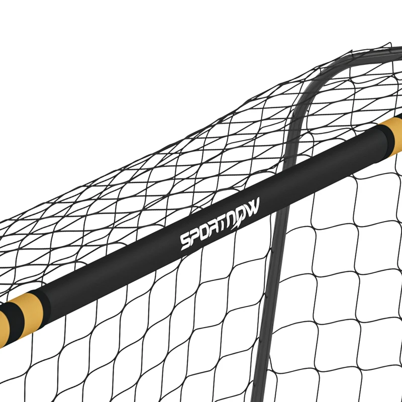 SPORTNOW Football Goal, 10 x 6.5ft Football Net with Ground Stakes, EPE Foam Padding and Metal Frame, Easy Assembly, Yellow