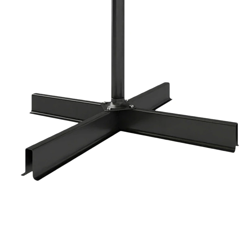 Outsunny 3m Overhanging Cantilever Parasol, with Cross Base - Grey
