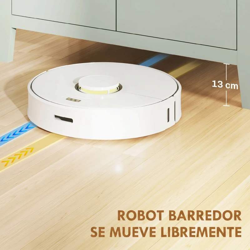 HOMCOM Aparador con Cajón Armario de 2 Niveles y Estante Ajustable Base Elevada y Amplia Superficie 80x40x90cm Verde Claro