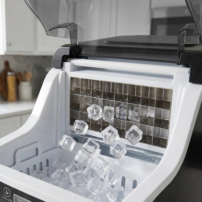 HOMCOM Eisblokjesmachine IJsblokjesdispenser Ice-Maker 20kg/24u 2,3L IJsbereider met 3,2L Watertank, Zwart