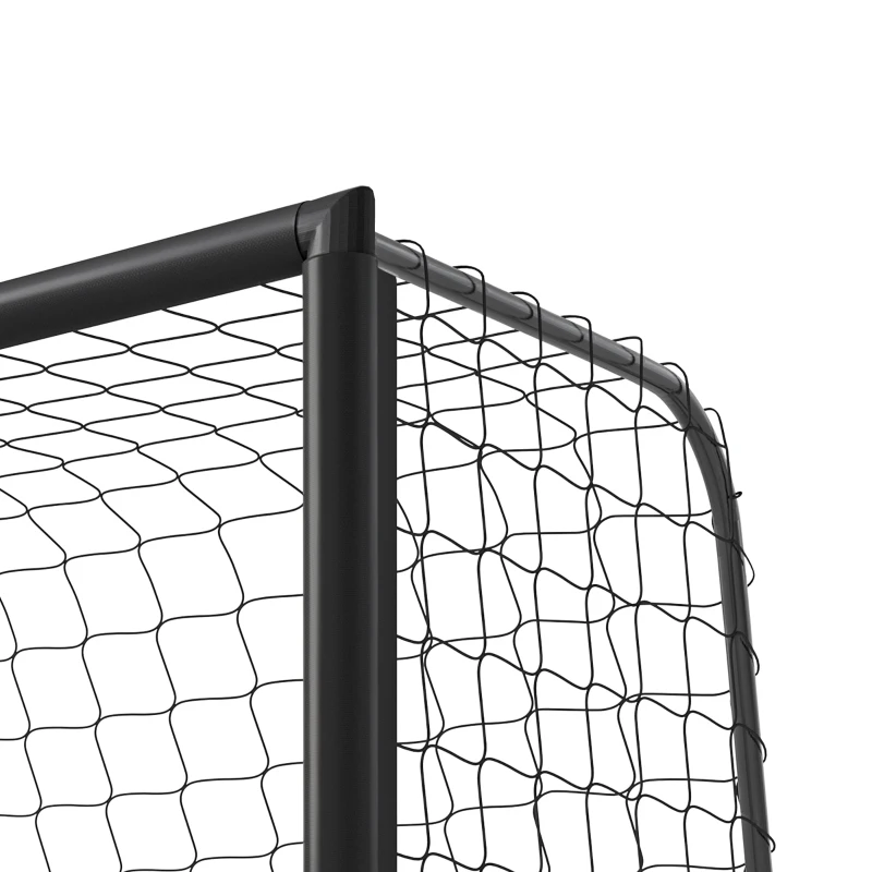 SPORTNOW But de Football pour Enfant et Adulte 3 x 2 m, Envoloppé Mousse de Protection, 7 Piquets de Sol, Filet en PE, Jaune