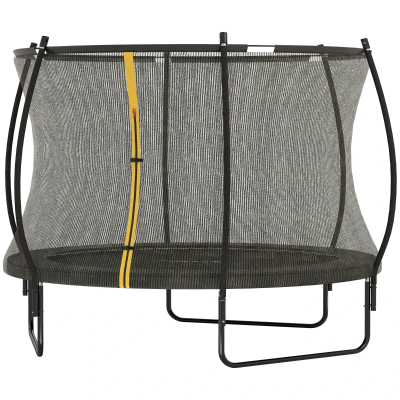 SPORTNOW 8ft Outdoor Trampoline with Enclosure Net, Spring Cover, Black