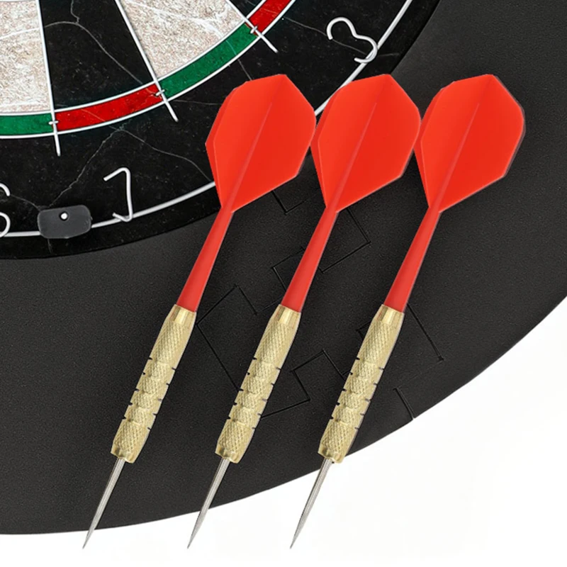 SPORTNOW Dartbord dartboard-set met beschermring, 6 darts met stalen punten, sisal, kunststof, zwart