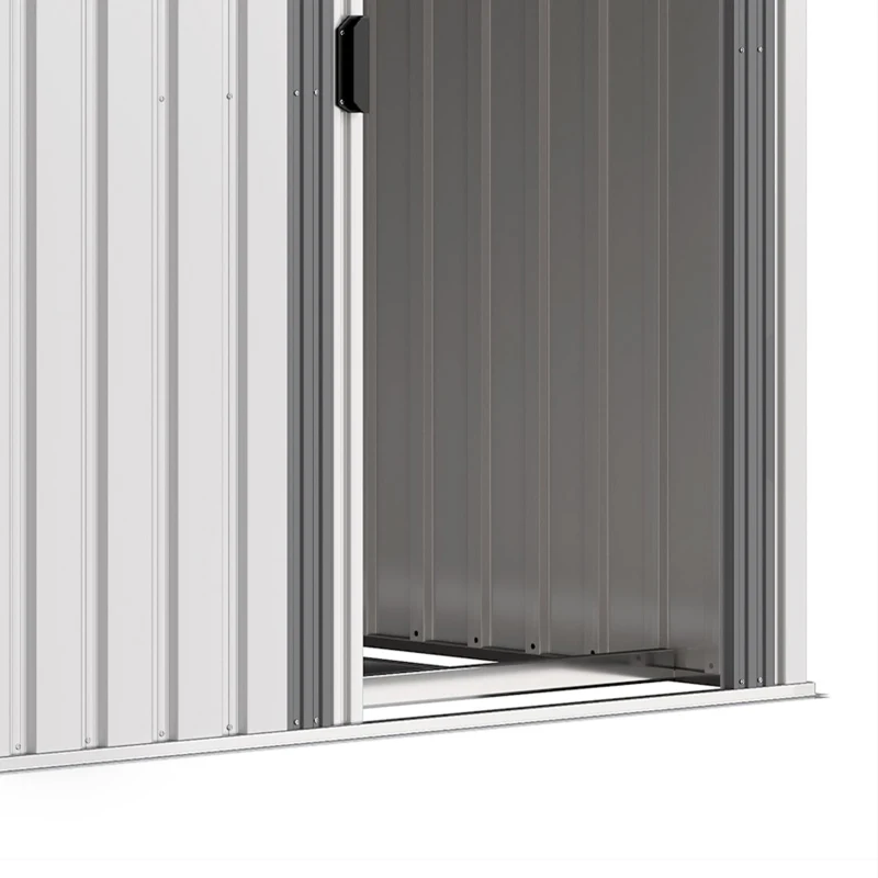 Outsunny Metalen tuinberging 2,81m² 154x206,5x181 cm met pultdak en fundament(m-12)
