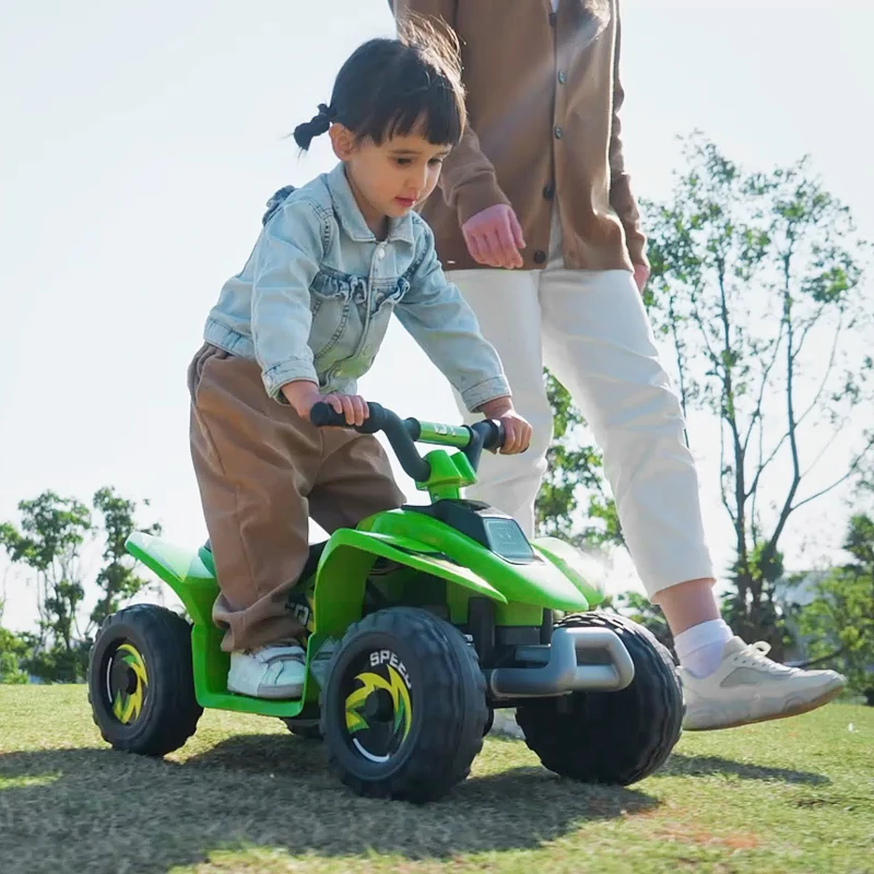 HOMCOM Kinder Quad Elektro 6V Kinderquad mit Vorwärts-, Rückwärtsfunktion für Kinder 1,5-3 Jahre bis 20 kg Grün