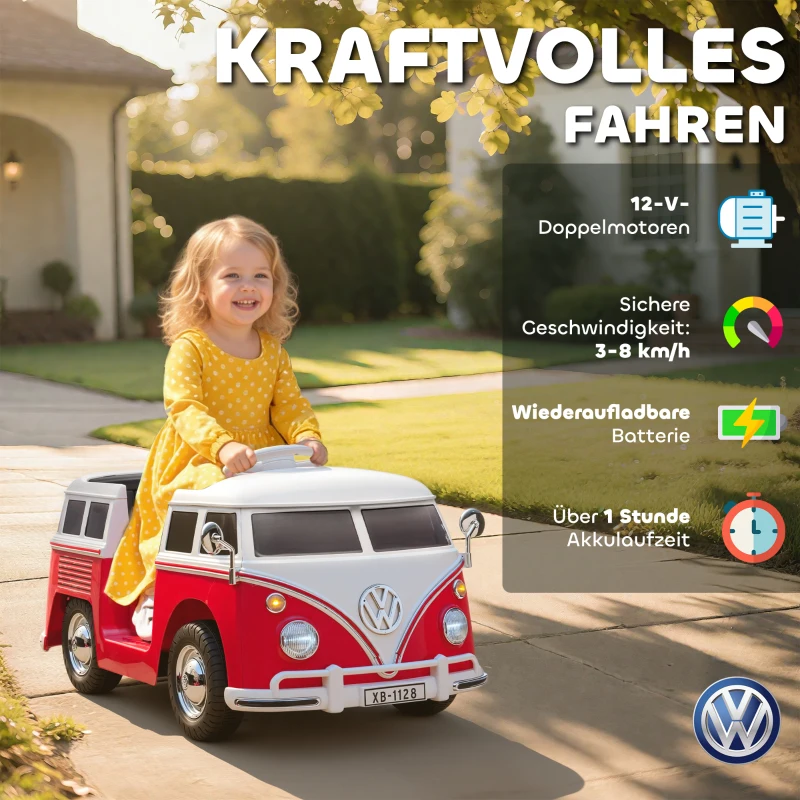 AIYAPLAY Kinder Elektroauto, 12V Kinderfahrzeug mit MP3, Doppelmotor, Elektrofahrzeug mit Hupe, Sanftanlauf, 89x49x41,5 cm, Rot