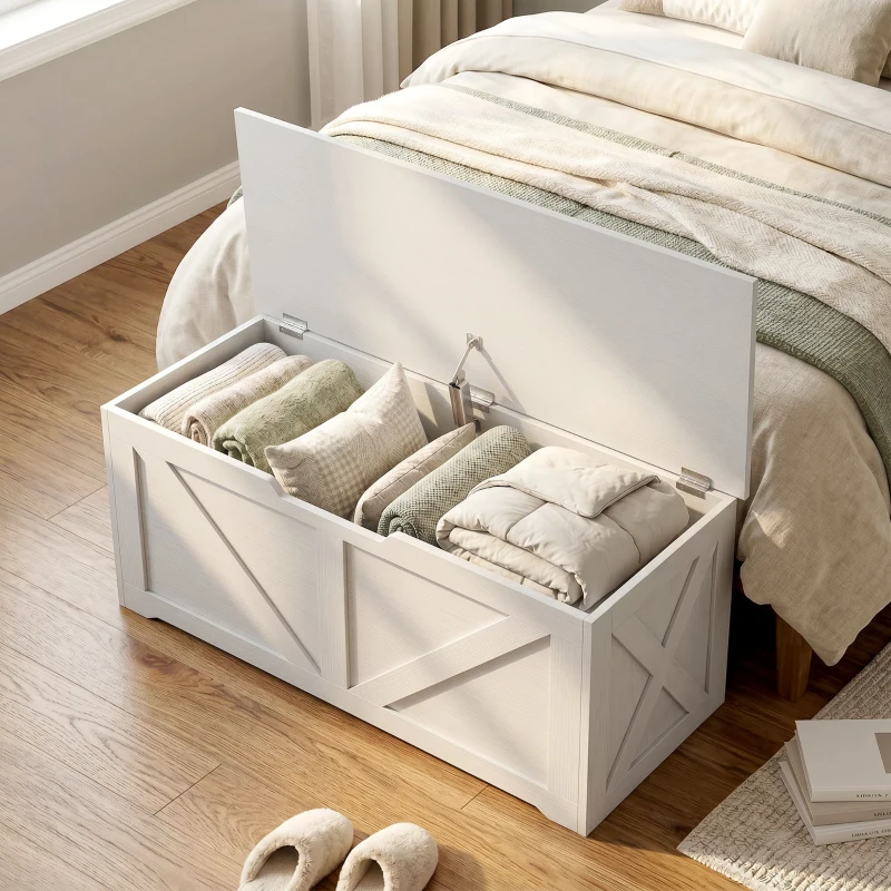 HOMCOM Comodă cu Capacitate de Încărcare de 136 kg, 80x40x45cm, Alb
