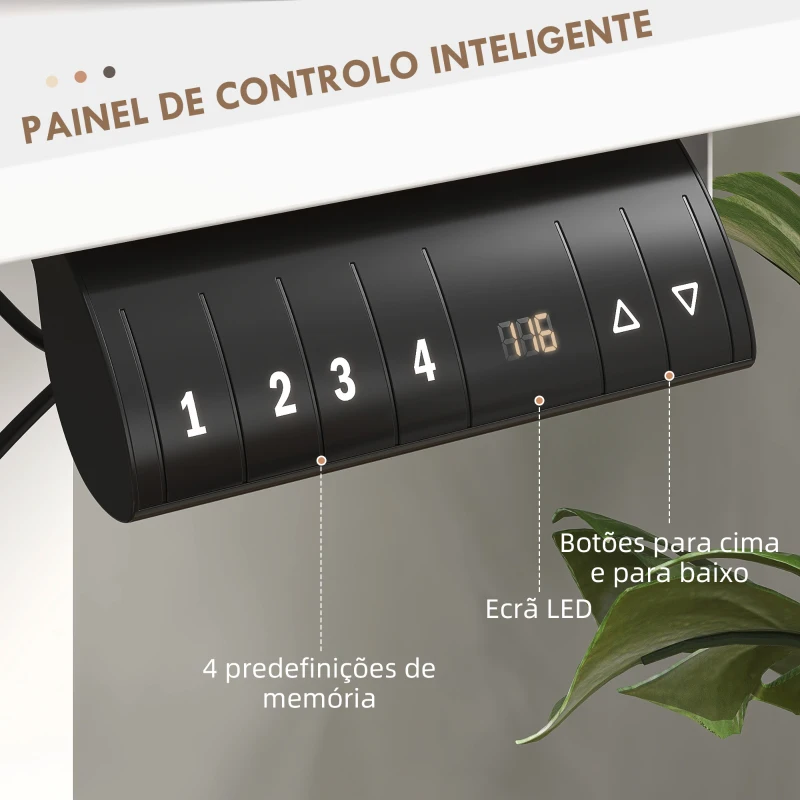 Vinsetto Mesa para trabalho em pé, ajustável, 120x60x72-116cm, Branco