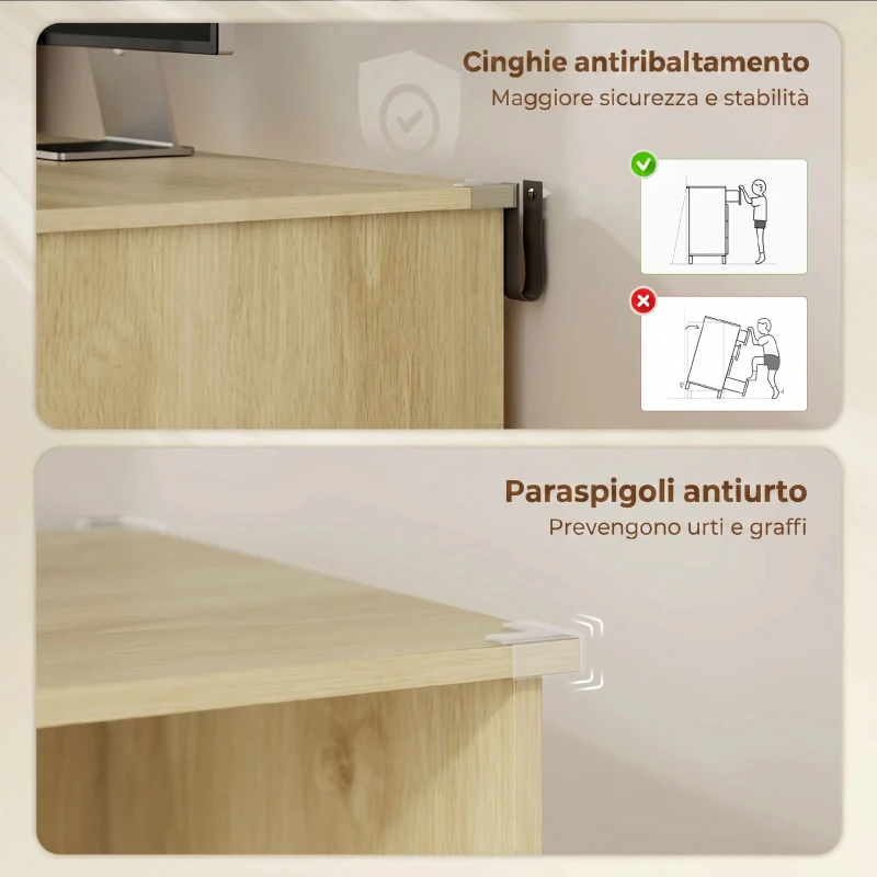 HOMCOM Scrivania con Libreria, Cassetto A4, Lettera, Legale Serratura e 2 Chiavi, Scrivania Salvaspazio, 126x50x109 cm, Bianco