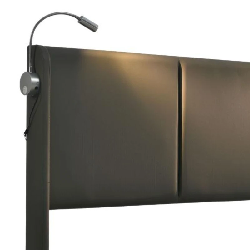 Polsterbett 160x200 mit Bettkasten und großem Stauraum, hydraulisch hebbar, PU-Kunstlederbezug, 206x165x107 cm, Grau