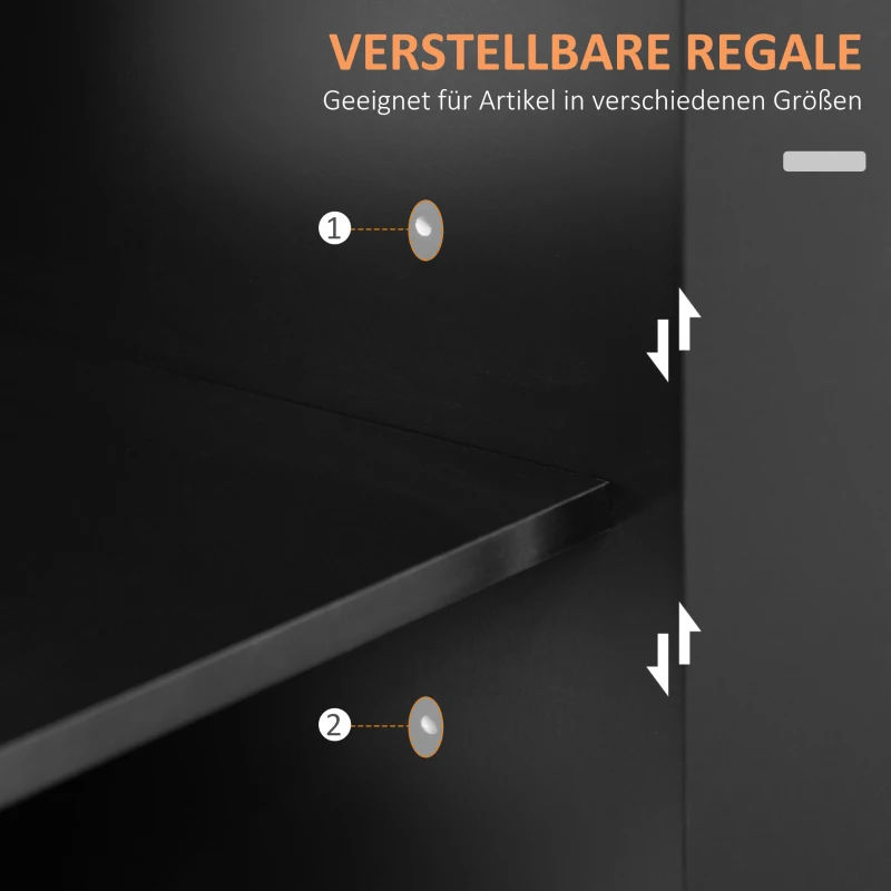 HOMCOM Keukentrolley Serveerwagen Keukenblok, 1 Kruidenrek, 1 Handdoekhouder, 109 cm x 40 cm x 89 cm, Zwart(m-6)