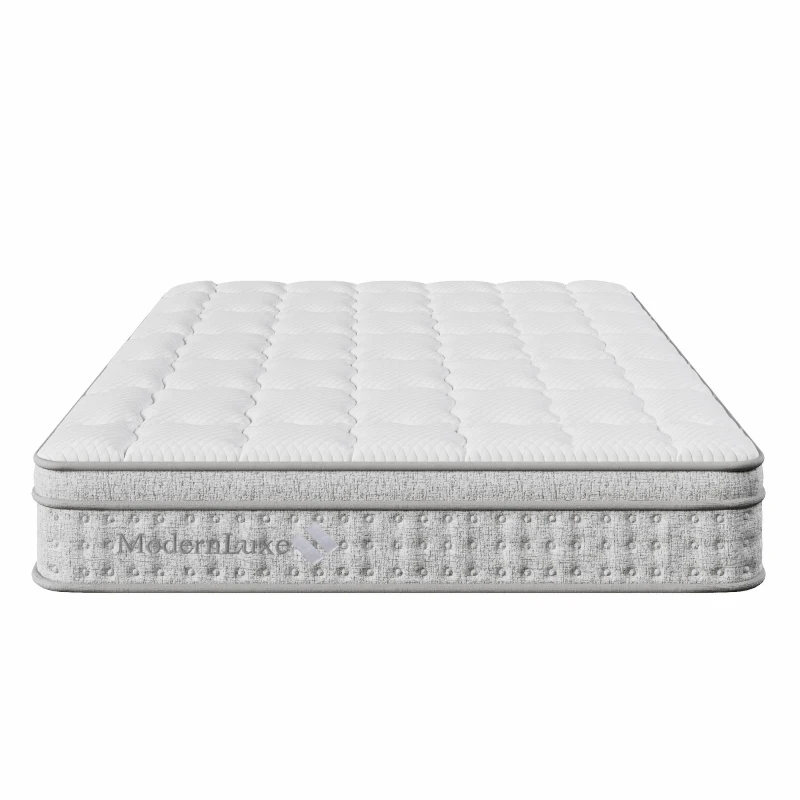 Saltea cu arcuri tip pocket cu 7 zone 140x200 cm H3, suport ortopedic ergonomic, 200x140x25 cm, Alb
