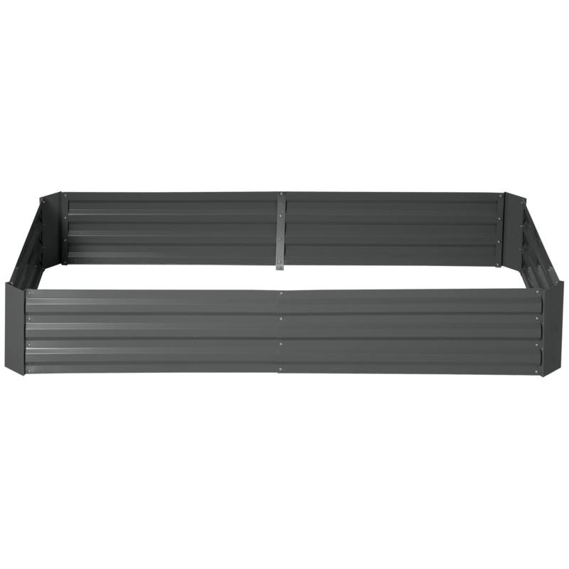Outsunny Carré potager jardinière rectangulaire en métal avec tuteurs pour tomates et plantes grimpantes 180 x 90 x 29,5 cm