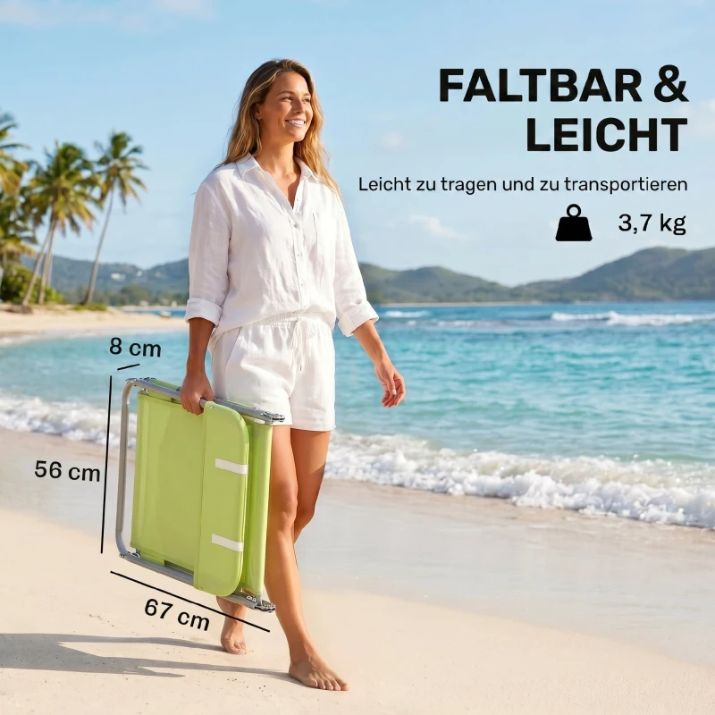 Outsunny Ligstoel liggen ligbank voor buiten stoel relax lounger lounger voor in het bad tweebenig 4 kleuren