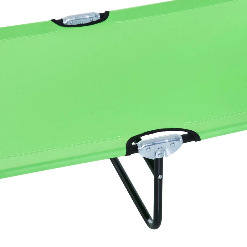 Outsunny Zonneligstoel met Leesvenster & Kussens, Inklapbaar, Waterafstotende Hoes, Metalen Frame, 187 x 58 x 36 cm, Groen