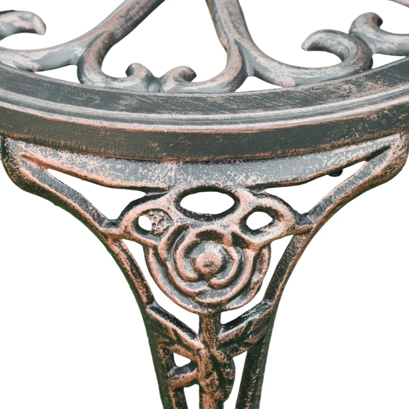 Outsunny Cast Aluminium Garden Bench - Bronze Tone