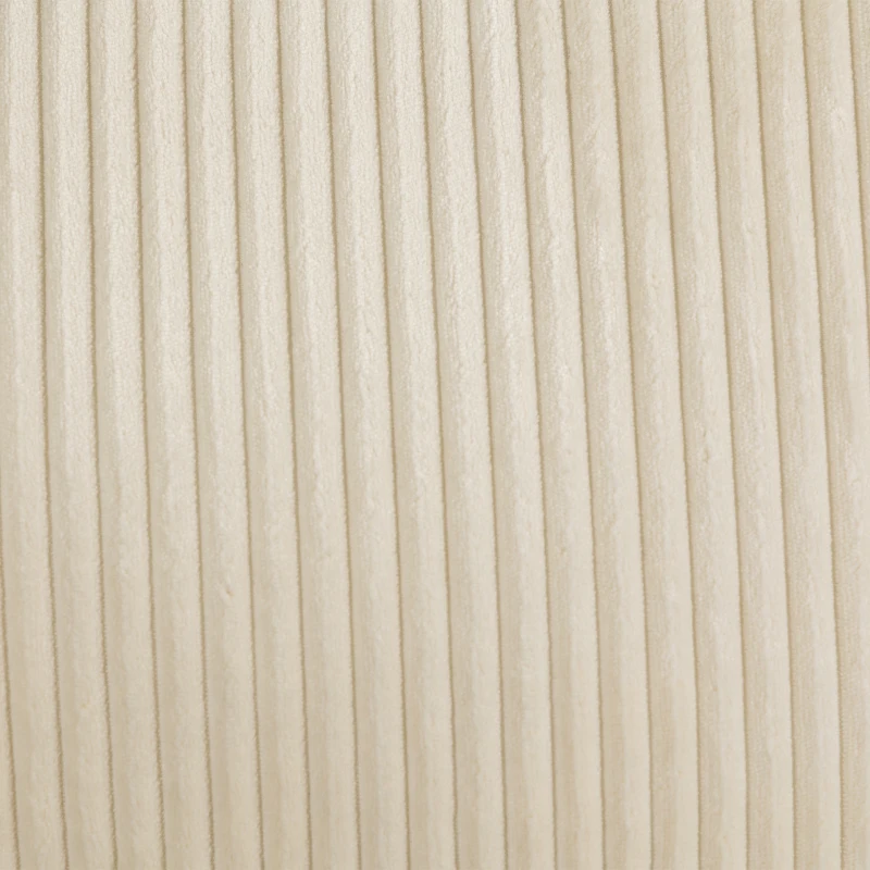 HOMCOM 3-Zitsbank met Sierkussens, Corduroy Sofa voor Woonkamer, Slaapkamer, 212 cm Breed, Crèmewit(m-10)