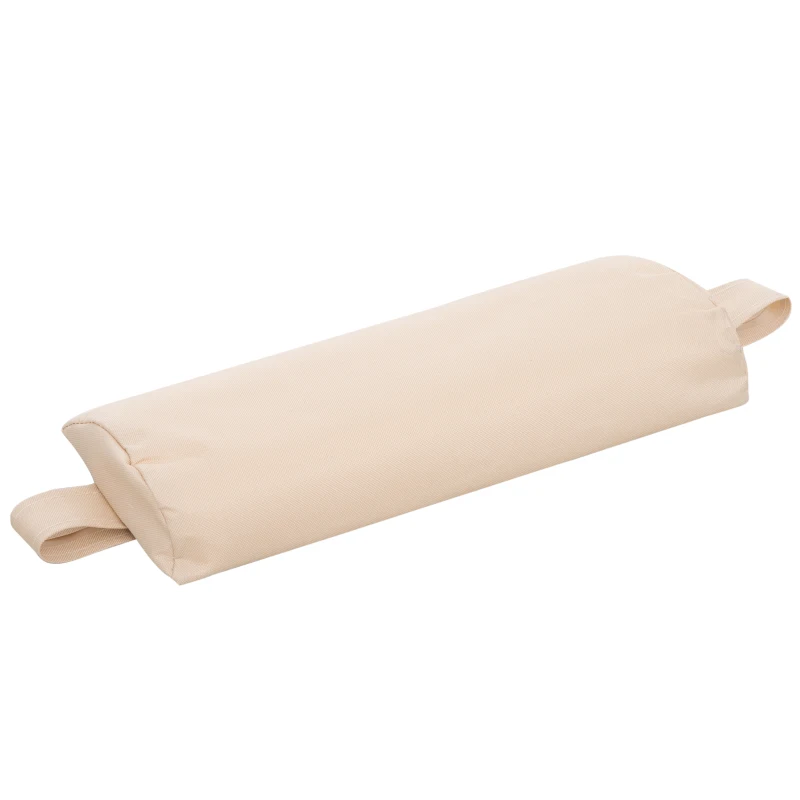 Outsunny Zonneligstoel, Opvouwbare Tuinligstoel, Klapligstoel met Kussen, 5-standen Rugleuning, Oxford-stof, 188 x 57 x 30 cm, Beige