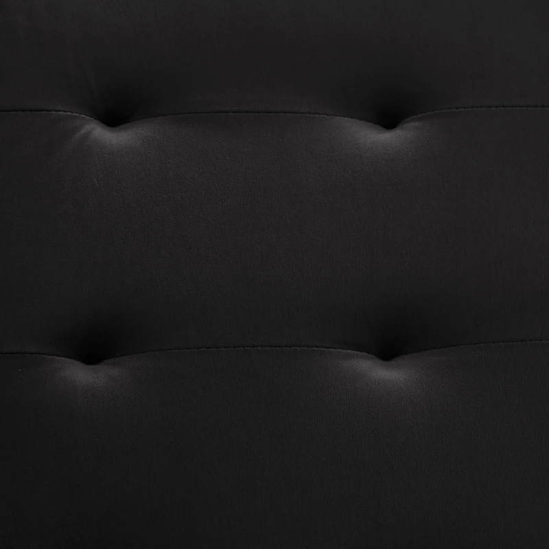 2-Seater Sofa Bed with Independently Adjustable Backrests, Space-Saving Folding Sofa with Multi-Position Armrests, 178L x 82W x 70H cm, Black