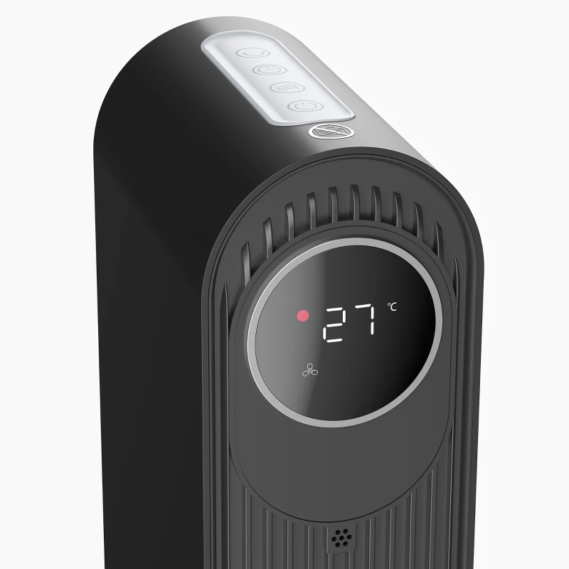 HOMCOM 2000W Ceramic Electric Heater with Fan, Timer, Oscillation - Black