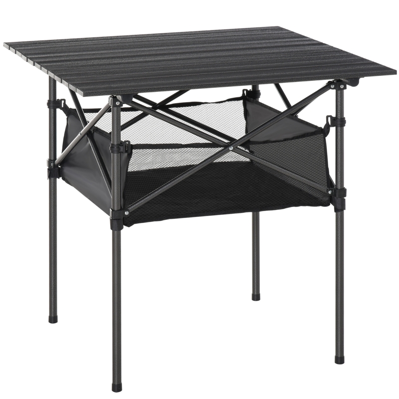 Outsunny aluminium klaptafel 70 cm x 70 cm x 69 cm