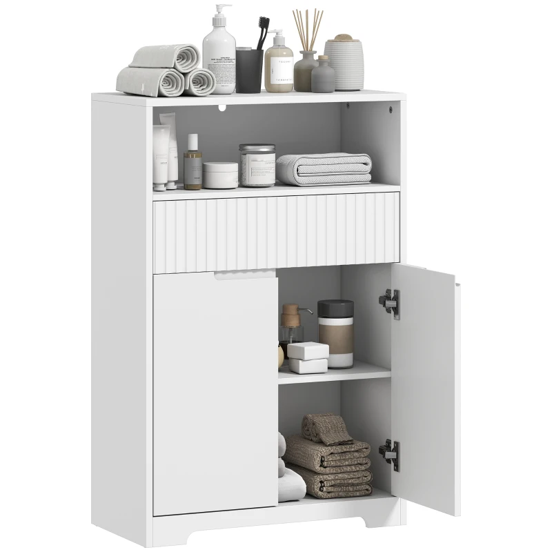 HOMCOM Dulap de sub Attributebaie Compact cu Sertar, 60x30x80 cm, Alb