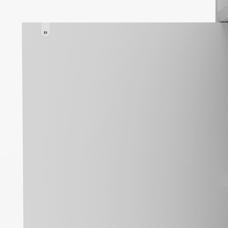 HOMCOM Slim Bedside Table Set of 2, Narrow Bedside Cabinet with Open Cubbies and Cupboard for Bedroom Living Room, White