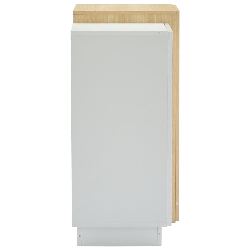 High-Gloss Sideboard with 4 Drawers and 2 Doors, Stylish Storage Cabinet with Anti-Tilt Safety Rails, 140L x 35W x 76.5H cm, White