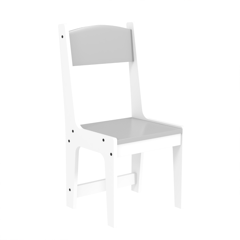 ZONEKIZ Escritorio Infantil con Silla Ergonómica Bandeja Deslizante para Teclado Cajón Nichos y Estantes Abiertos 90x45x90 cm Gris
